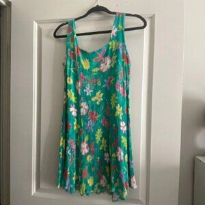 80s Antonio Moreno Miami Mini Floral Beach Dress - One Size